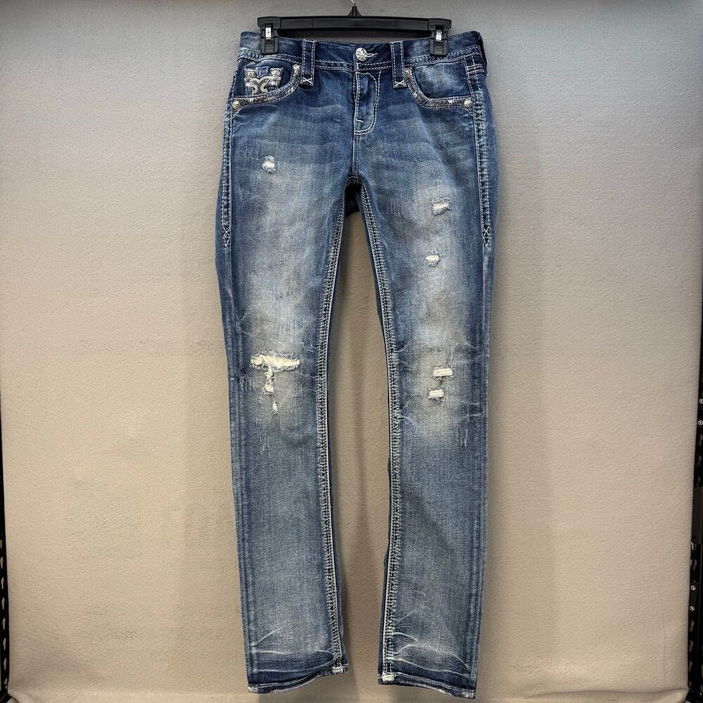 Rock Revival Jeans Women's 25 (2) Blue Andrea Easy Straight TE9568EJ205R